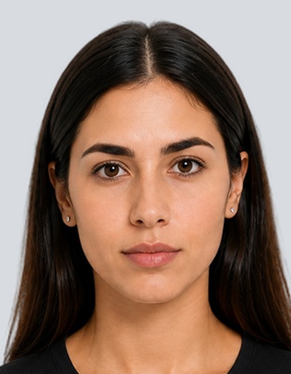 Photo prepared for the Austria ID card photo, at the required size